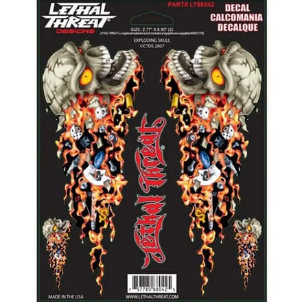 Stickers Lethal Threat Exploding Skull LT88042