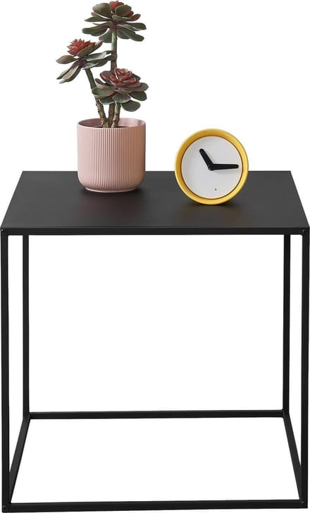 [en.casa] Consoletafel 50x55x55 cm zwart mat