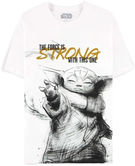 Star Wars The Mandalorian - The Force is Strong Heren T-shirt - wit - M