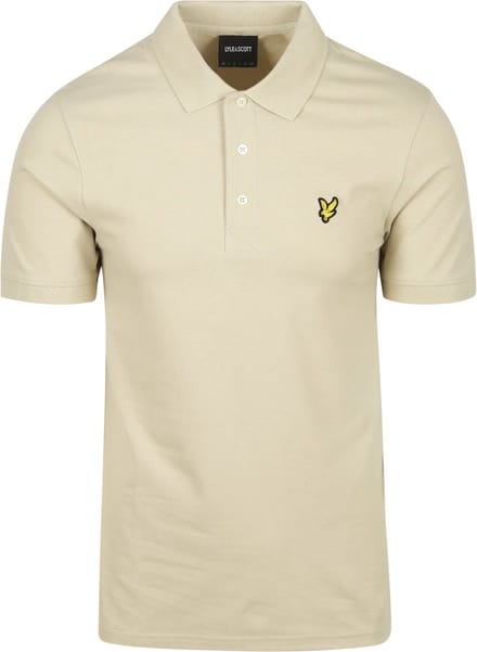 Lyle and Scott Polo Plain Grey Taupe - Maat M - Heren