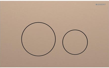 Geberit Sigma40 bedieningsplaat - 2-toets spoeling - extra dun - ronde knoppen - RVS - geborsteld rood goud (koper)