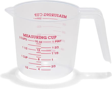 Patisse Maatbeker 0,5 Liter Kunststof Transparant/rood