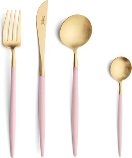 Bestekset 24-delig - Goa - Roze/Goud // Cutipol