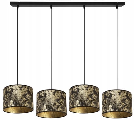 Light-Home Werona – Plafondlamp 4-lichts – Verstelbare hoogte – Goud/Zwart – Modern