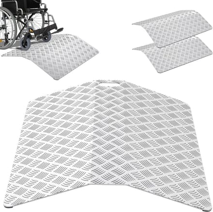 Aluminium Drempelhelling Rolstoelgang 60 cm Antislip Draagbaar