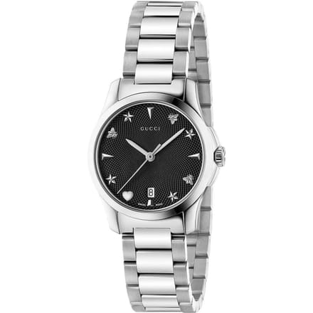 Gucci YA126573 G-Timeless zwarte wijzerplaat Unisex horloge