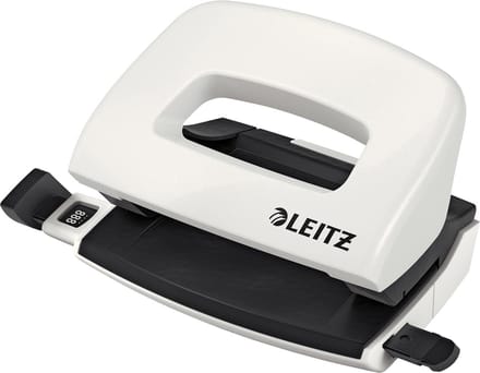 Leitz WOW metalen mini perforator, wit