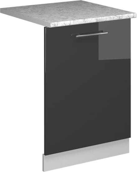 Vicco Fame-Line Vaatwasserfrontpaneel – 60 cm, WB Marmer Antraciet Hoogglans