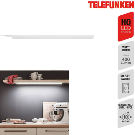 Telefunken LED meubelverlichting Hephaistos, wit, lengte 57 cm