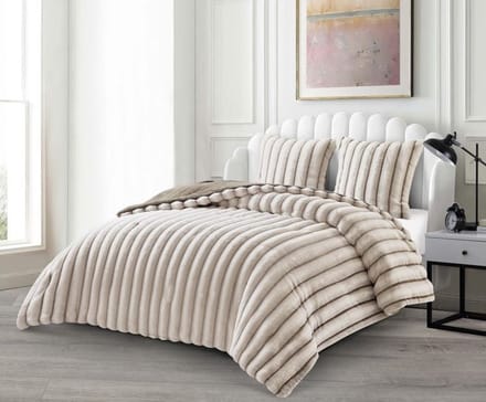 Lavella Peri Bedsprei Set 3-delig - Taupe - 250x235cm
