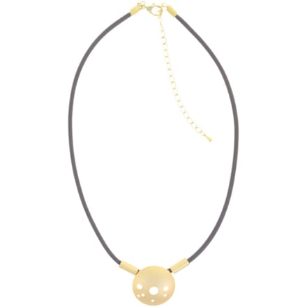 Behave – Ketting dames – Ronde hanger goudkleur – Bruine band – Modern design