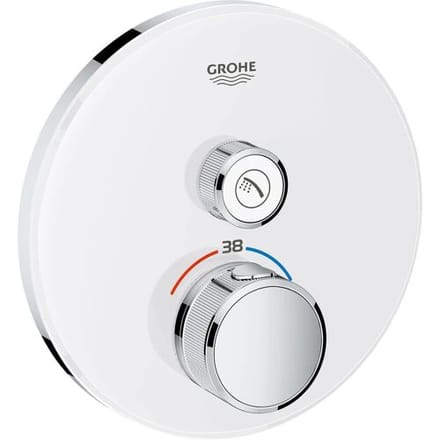 Grohe Grohtherm SmartControl thermostat ready-mount set with one shut-off valve, round design 29150LS0