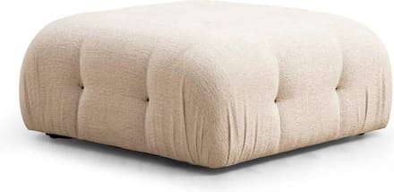 Woonkamermeubels - 1-voetenbank - Crème kleur - Ruimtebesparend formaat 95x95x45 cm