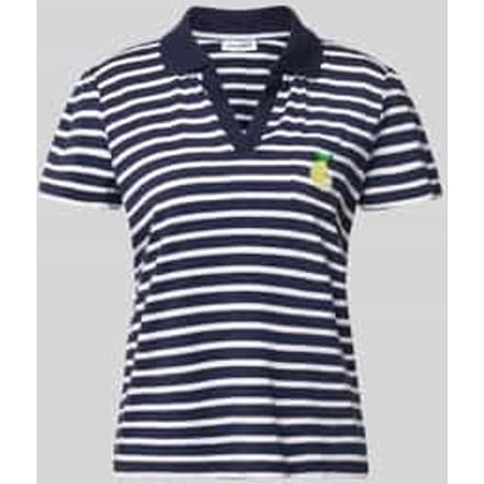 regular fit poloshirt met borstzak en motiefstitching