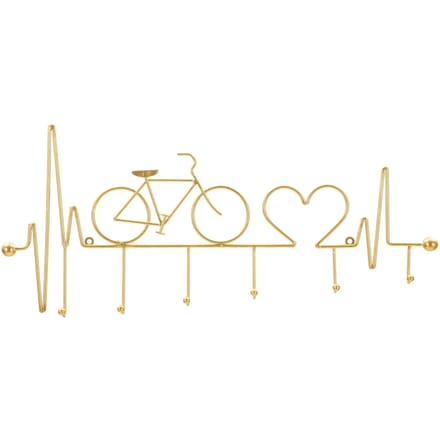 Kapstok Bicycle Wall Hanger Black Gold 59×3,2×26,5 cm