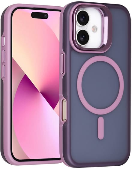 TUNIQ Back cover voor iPhone 17 - MagSafe - Met Camera Stand - Paars