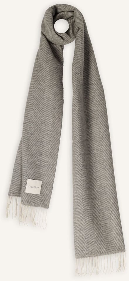 Profuomo Scarf Lambswool Sjaals Heren - Grijs - Maat ONESIZE