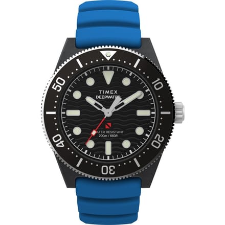 Timex Deep Water Reef TW2Y02500 Horloge - Rubber - Blauw - Ø 43 mm