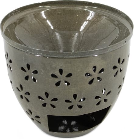 HomeBound by KY | Geurbrander Flower M olive | geurbrander amberblokjes