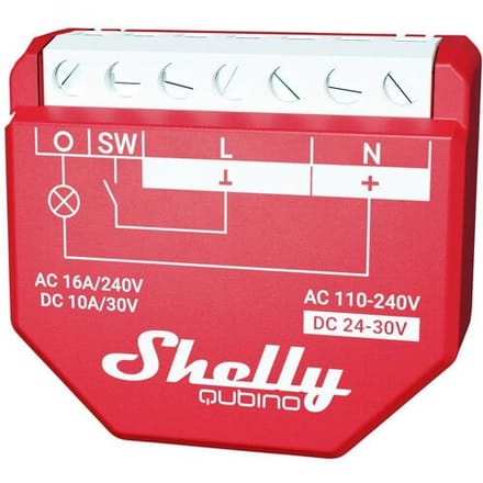 Shelly Qubino Wave 1PM Schakelactor Z-Wave, Z-Wave+
