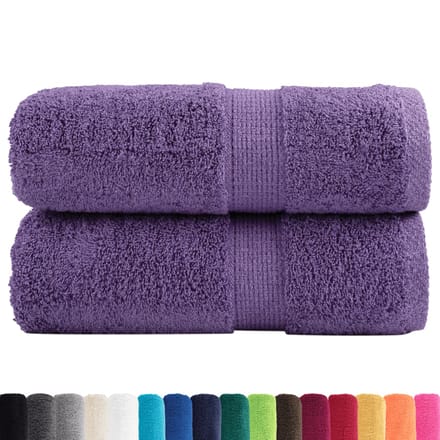 vidaXL - Premium - washandjes - SOLUND - 2 - st - paars - 30x30 - cm - 600 - g/m2