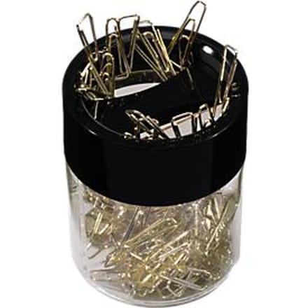 Papercliphouder, magnetisch, met 125 paperclips