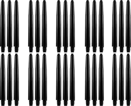 XQMax Dart Shafts - 10 Sets (30 stuks) - Medium - Zwart - Zwarte Darts Shafts
