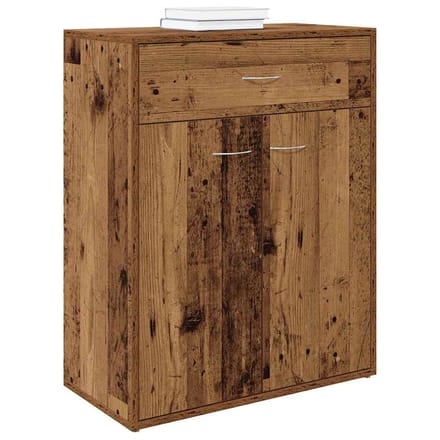 vidaXL - Dressoir - 60x30x75 - cm - bewerkt - hout - oud - houtkleurig