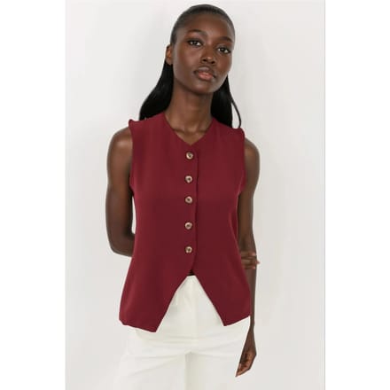 Getailleerde Mouwloze V-hals Vest