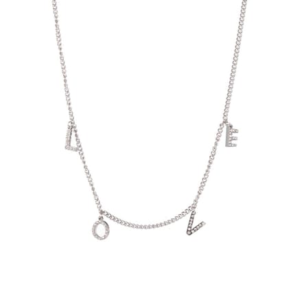 Go Dutch Label Collier Love with stones zilver N2258-1