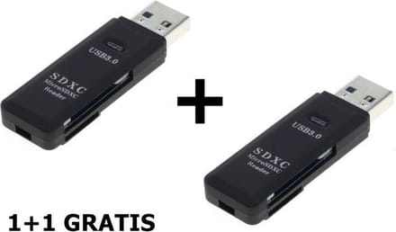 USB 3.0 kaartlezer stick voor SD en microSD-kaarten