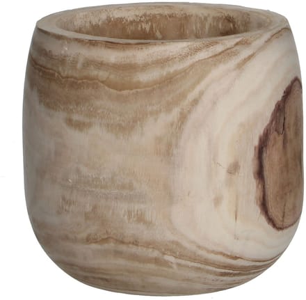 Mica Decorations Bloempot - hout - voor binnen en buiten - D24 cm - Plantenbak