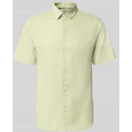 slim fit vrijetijdsoverhemd van mix van katoen en linnen model 'AKSEL'