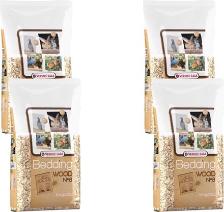 Versele-Laga Wood Bedding Beukenhout No. 8 - Vogelbodembedekking - 4 x 5 kg