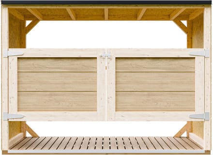 Timbela M982A - LP SmartSide Kliko ombouw - 3x240L - met deuren - container ombouw hout