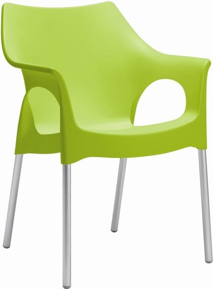 Kantinestoel of tuinstoel Modern recyclebaar Rood