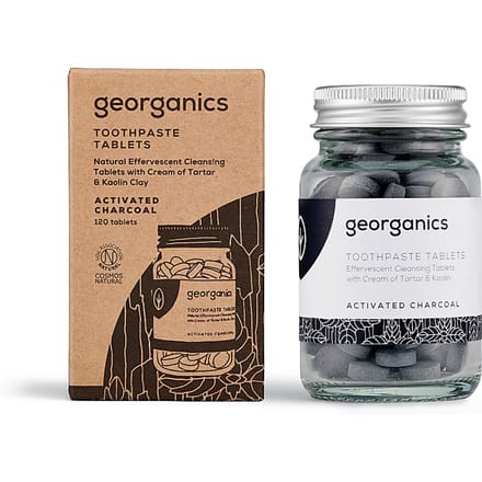 Georganics - Toothpaste tablets - Active Charcoal - Zonder fluoride - 120 Tabletten
