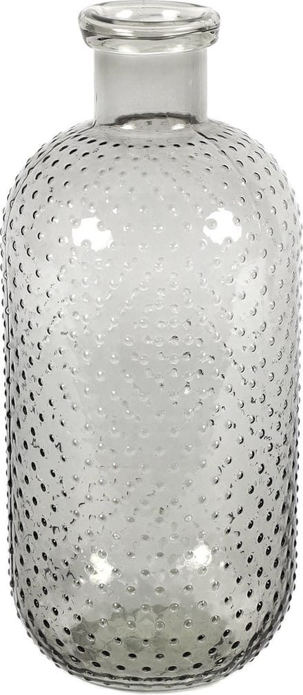 Countryfield Bloemenvaas Cactus Dots - grijs transparant - glas - 15 x 35 cm