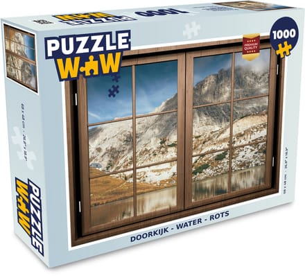 Puzzel Doorkijk - Water - Rots - Legpuzzel - Puzzel 1000 stukjes volwassenen