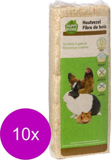 Happy Home Houtvezel - Bodembedekking - 10 x 1 kg
