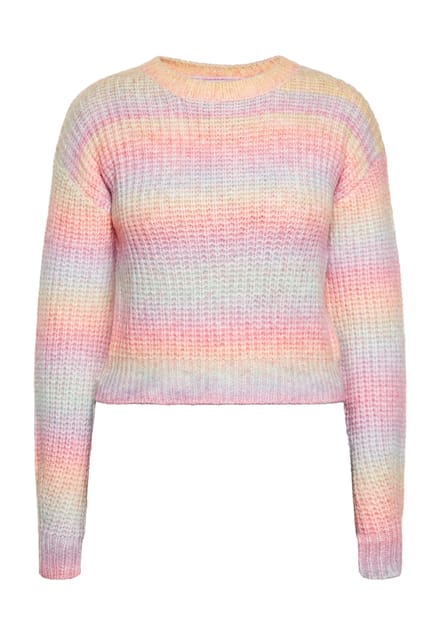 Mymo Gebreide trui Dames Regenboog veelkleurig
