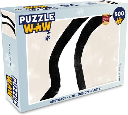 Puzzel Abstract - Lijn - Design - Pastel - Legpuzzel - Puzzel 500 stukjes