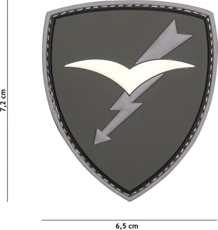 101 Inc Embleem 3D Pvc Paratroopers Brigade Folgore Grijs  20065