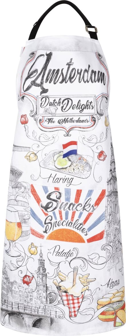 Memoriez Keukenschort Amsterdam Snack Specialiteiten 100% Katoen