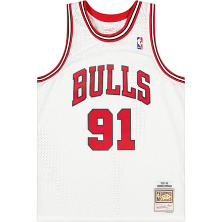 Mitchell And Ness NBA Chicago Bulls 1997-1998 Dennis Rodman Swingman Shirt Wit