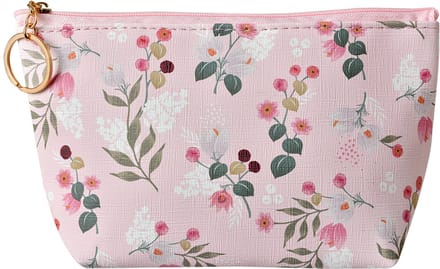 Clayre & Eef Toilettas Dames 21x5x13 cm Roze Synthetisch Bloemen