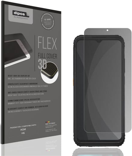 dipos FLEX – Matte Privacy Screenprotector geschikt voor AGM H6 | Volledige Schermbescherming | Case-Friendly