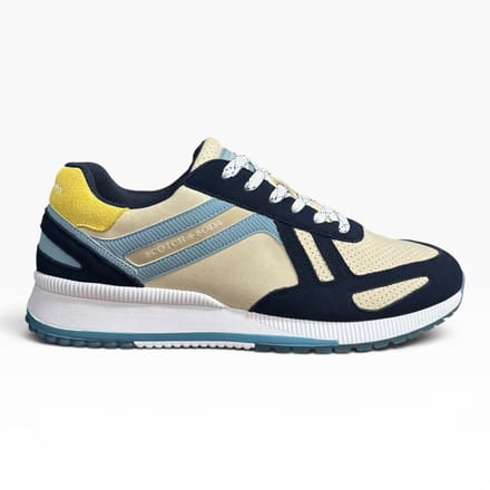 Scotch & Soda - Vivex - Sneakers -Mannen - Blauw / Wit / Beige - Maat 41