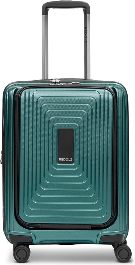REDOLZ trolley met laptopvak Essentials 14 Trolley ( Exp. With Front Pocket ) Pearl-Green Metallic groene 54cm