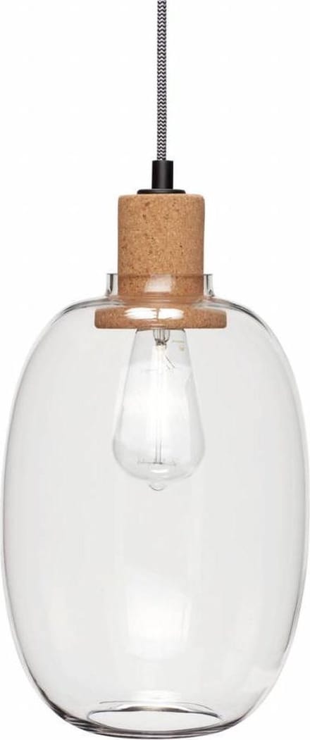 Hübsch 950414 Hanglamp - ø21xH37cm - Glas Kurk